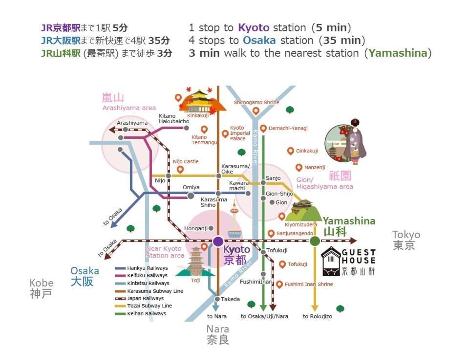Guesthouse Kyoto-Yamashina Eksteriør billede